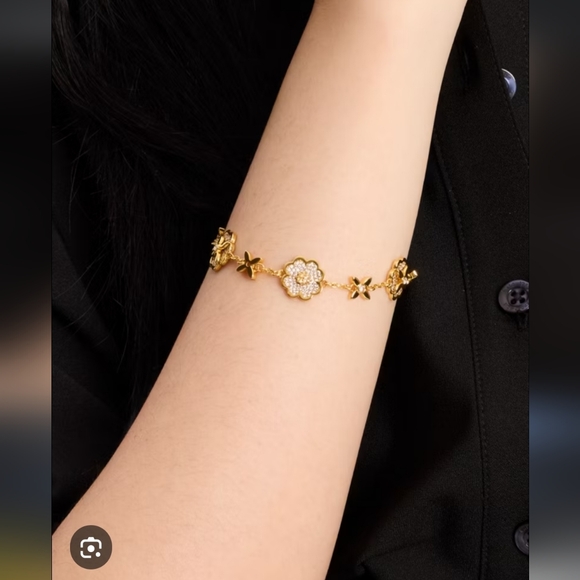Kate Spade  Heritage Bloom Line Bracelet In Gold $168 - Picture 7 of 8